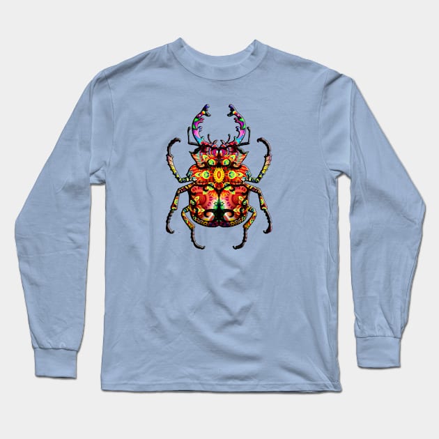 beetle flowers Long Sleeve T-Shirt by KHMISSA ART